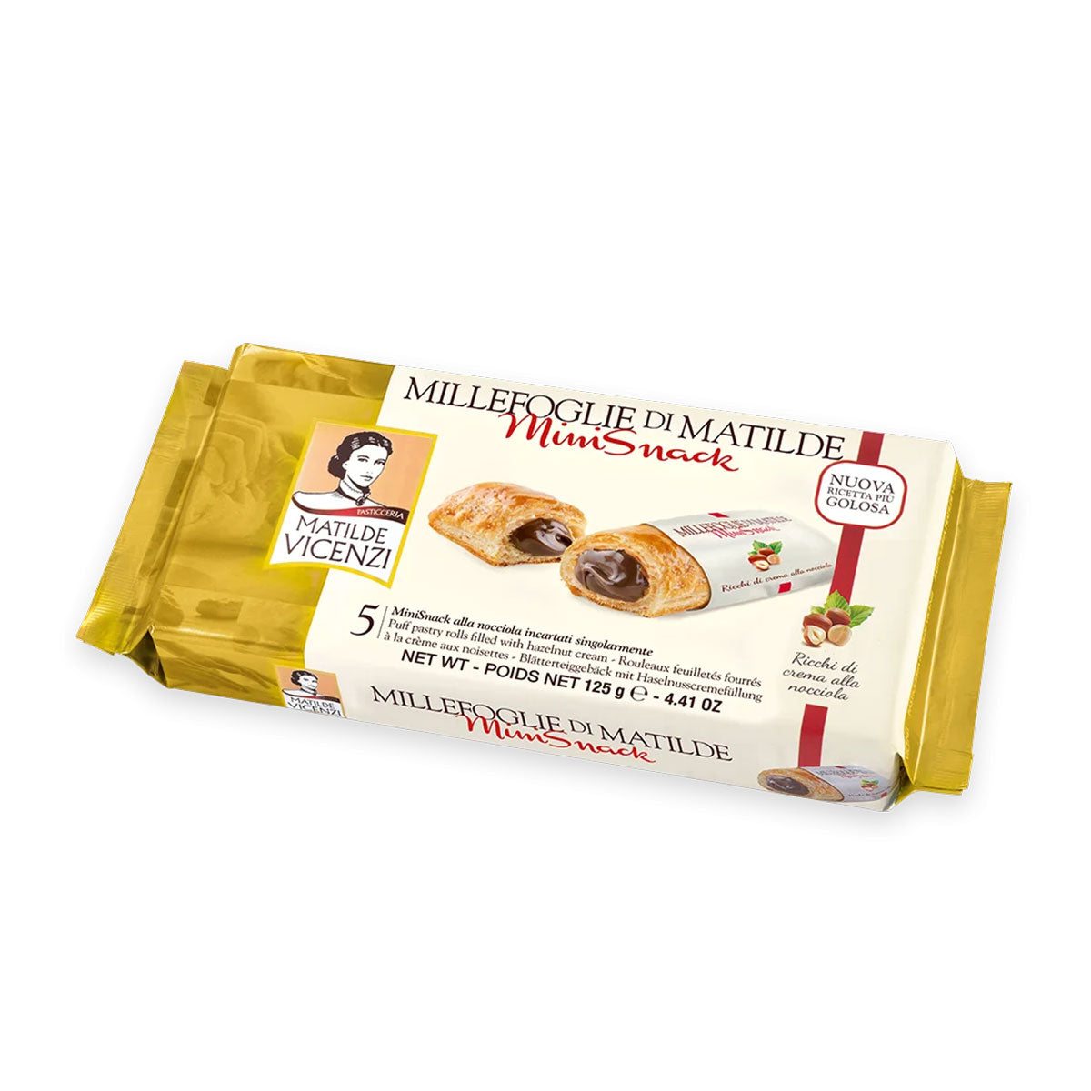 Vicenzi Puff Pastry Rolls Filled With Hazelnut Cream 125gr