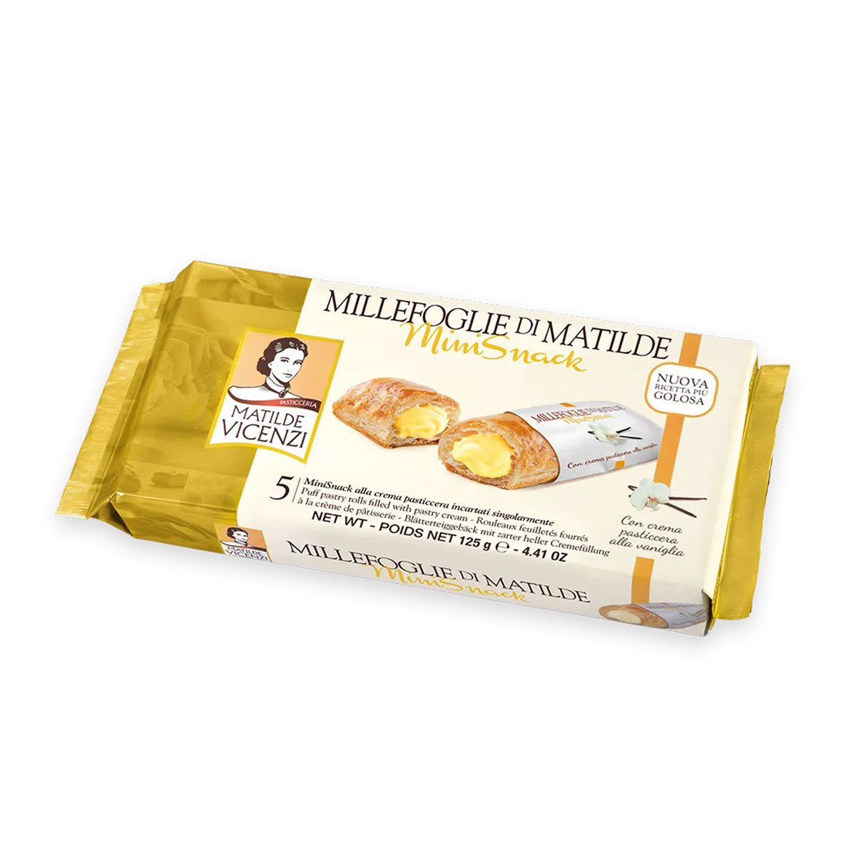 Vicenzi Puff Pastry Rolls Filled With Pastry Cream 125gr