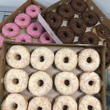 Frozen Donuts Tray 12pk (chocolate, white, pink)