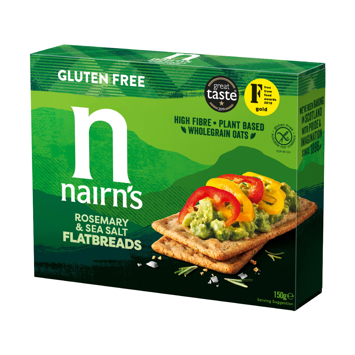 NAIRN'S Gluten Free Flatbreads - Rosemary & Sea Salt 150g