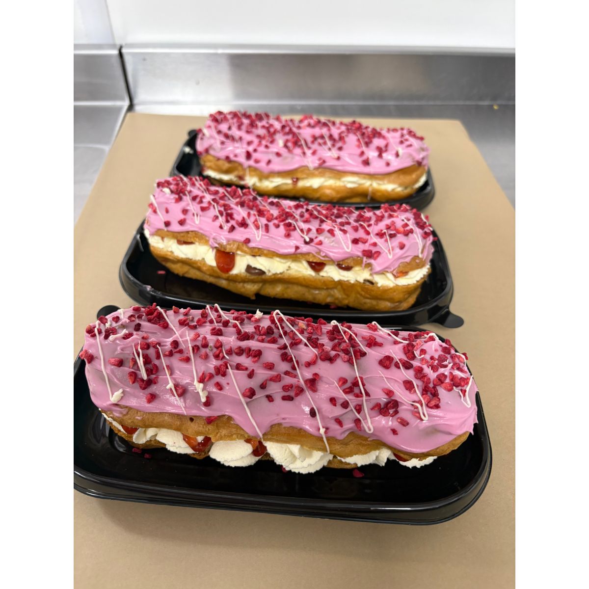 Fresh Cream Strawberry Éclair
