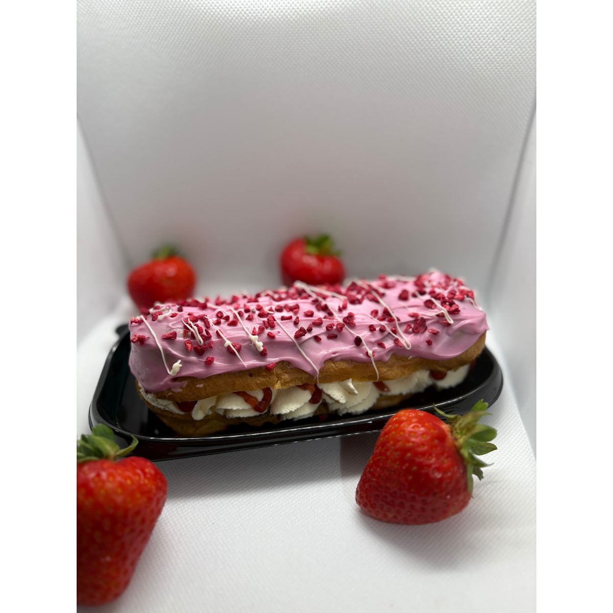 Fresh Cream Strawberry Éclair
