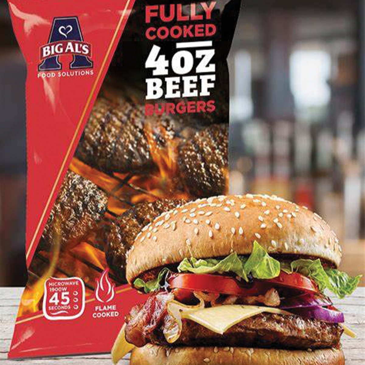 Big Als Fully Cooked Beef Burgers 4oz