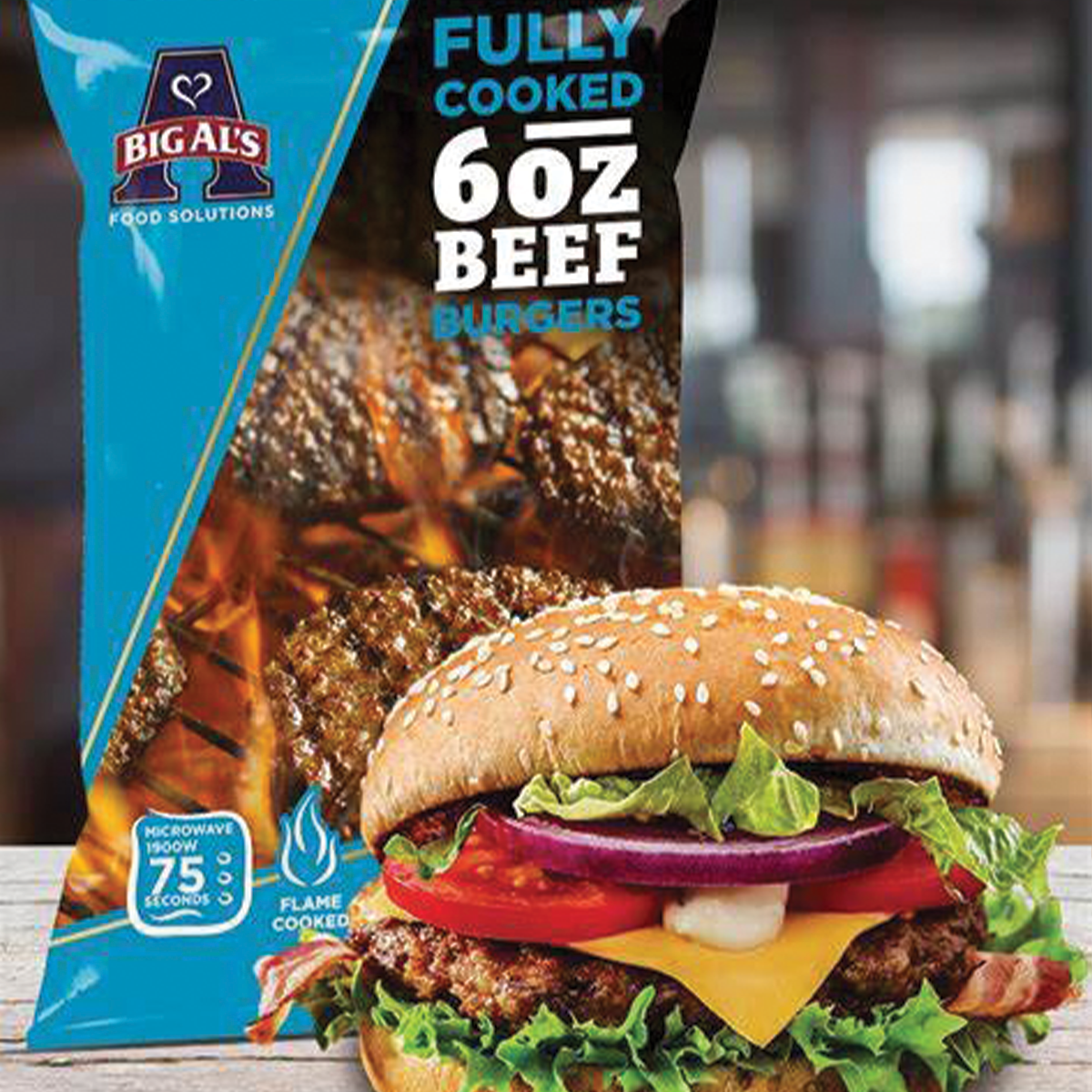 Big Als Fully Cooked Beef Burgers 6oz