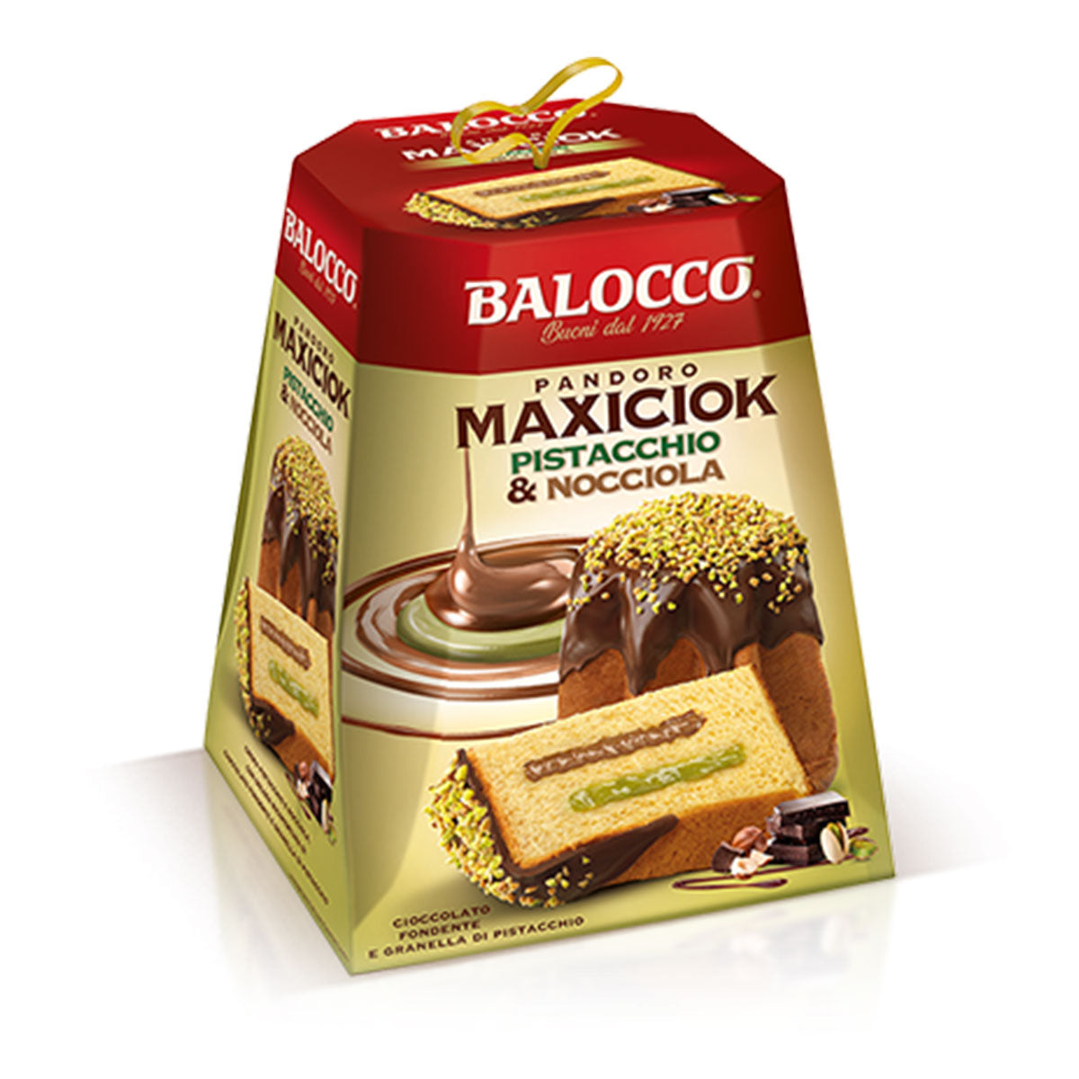 Balocco Pandoro Maxiciok Pistachio & Hazelnut 800G
