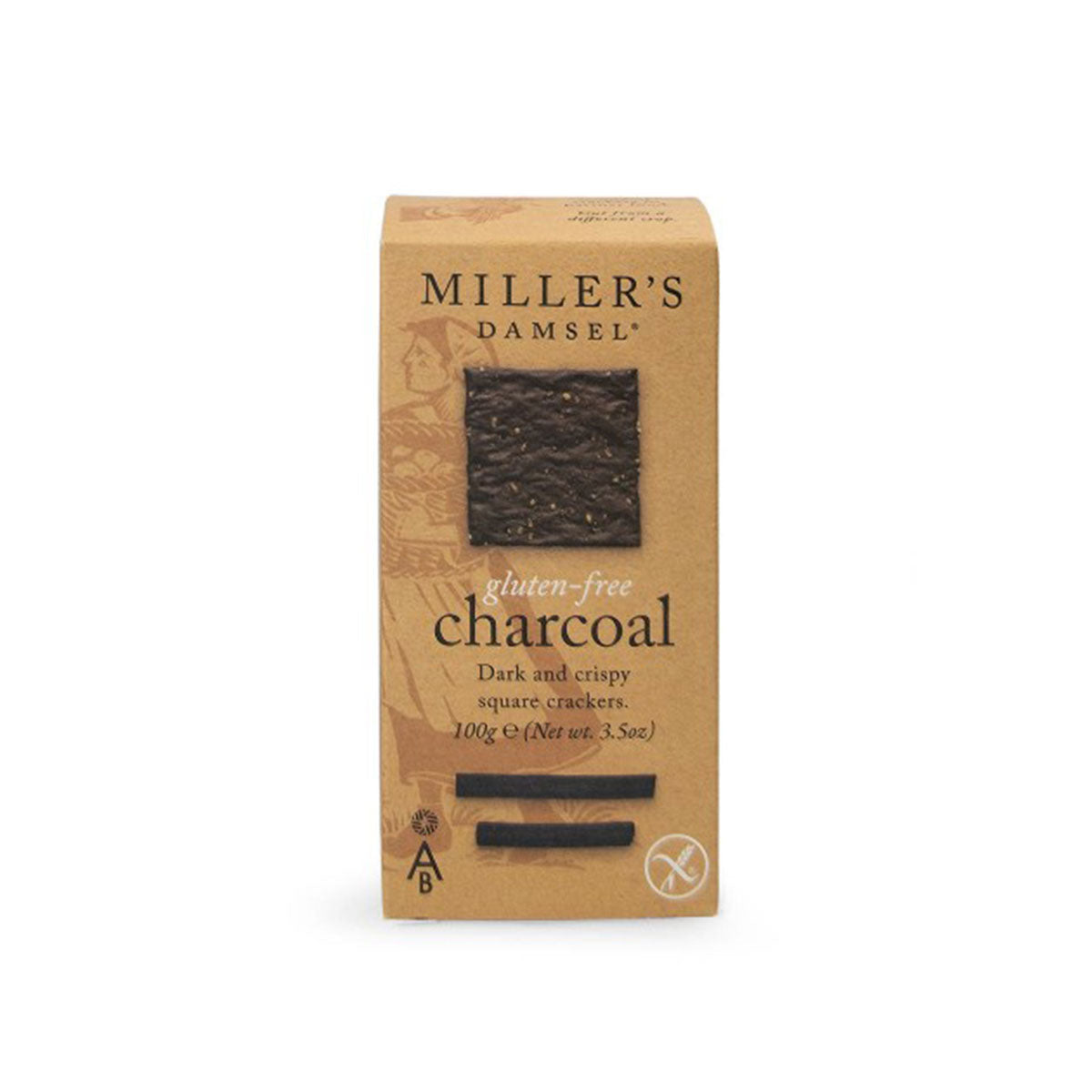 Miller's Gluten Free Charcoal Crackers 100gr