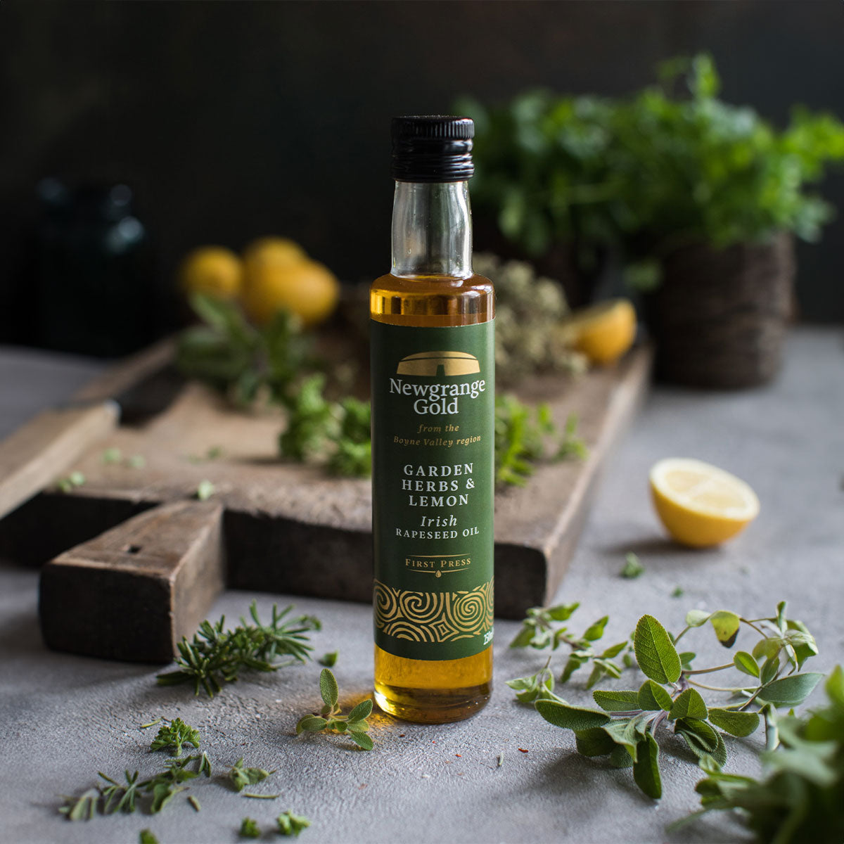 Newgrange Gold Irish Rapeseed Oil-herbs & Lemon