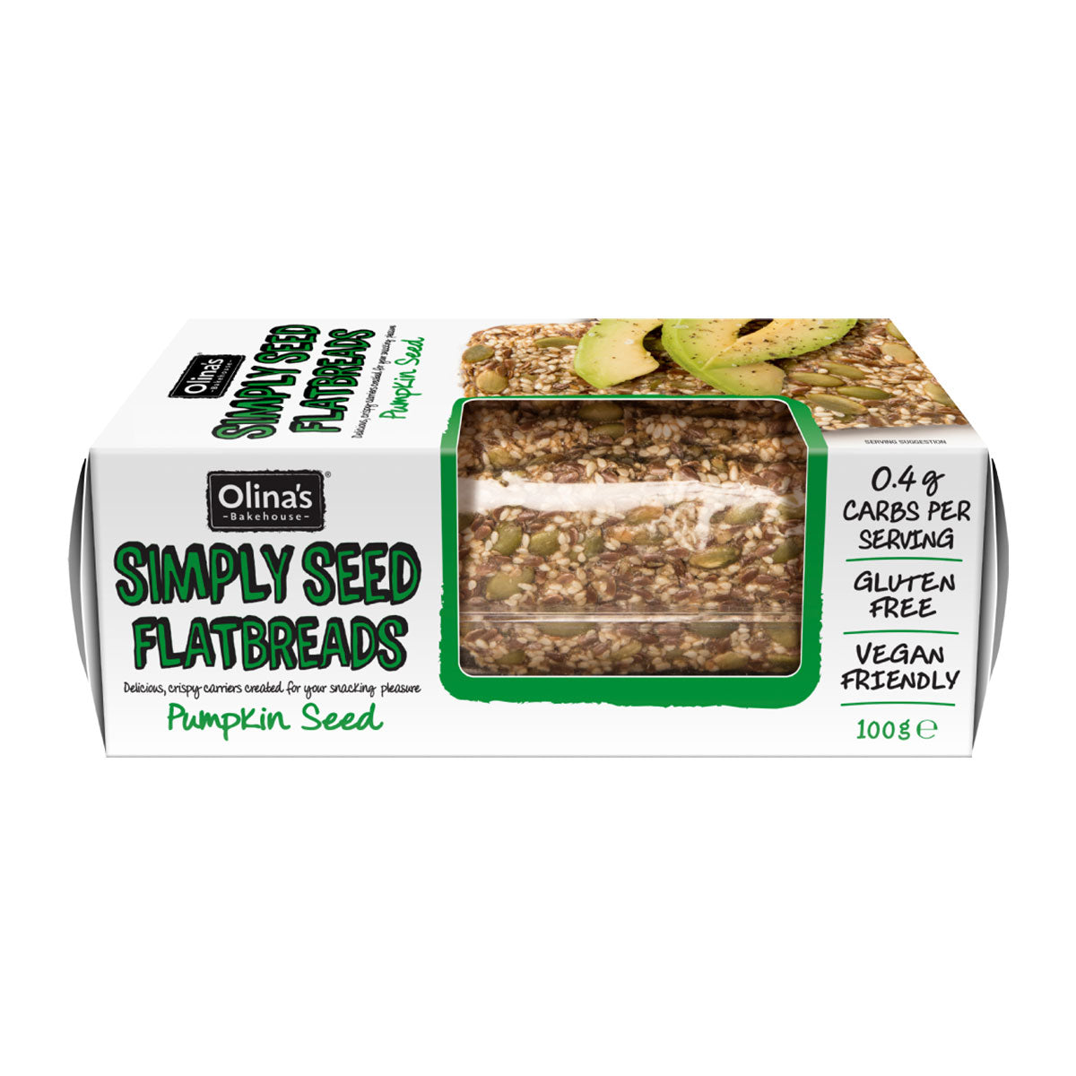 Olina's Gluten Free  Seed Flatbreads 100gr