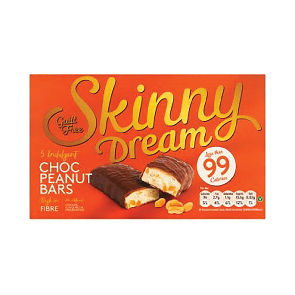 Skinny Dream Choc Peanut Bar 25gm 5pk