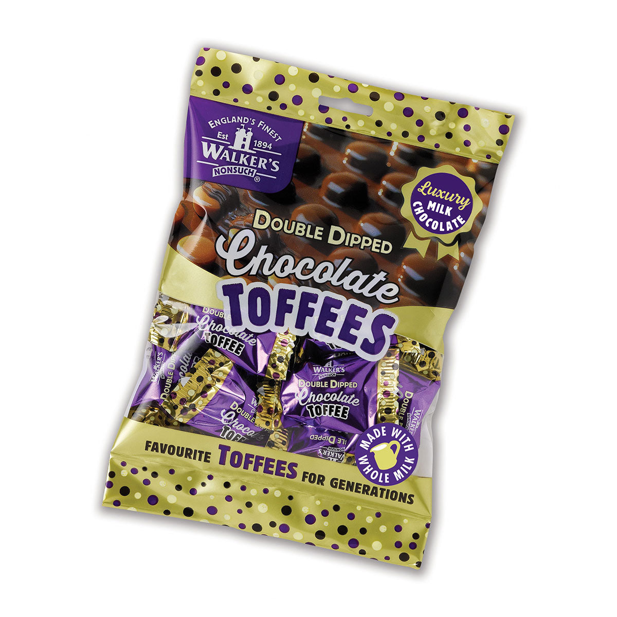 Walkers Double Dipped Chocolate Toffees 135gr