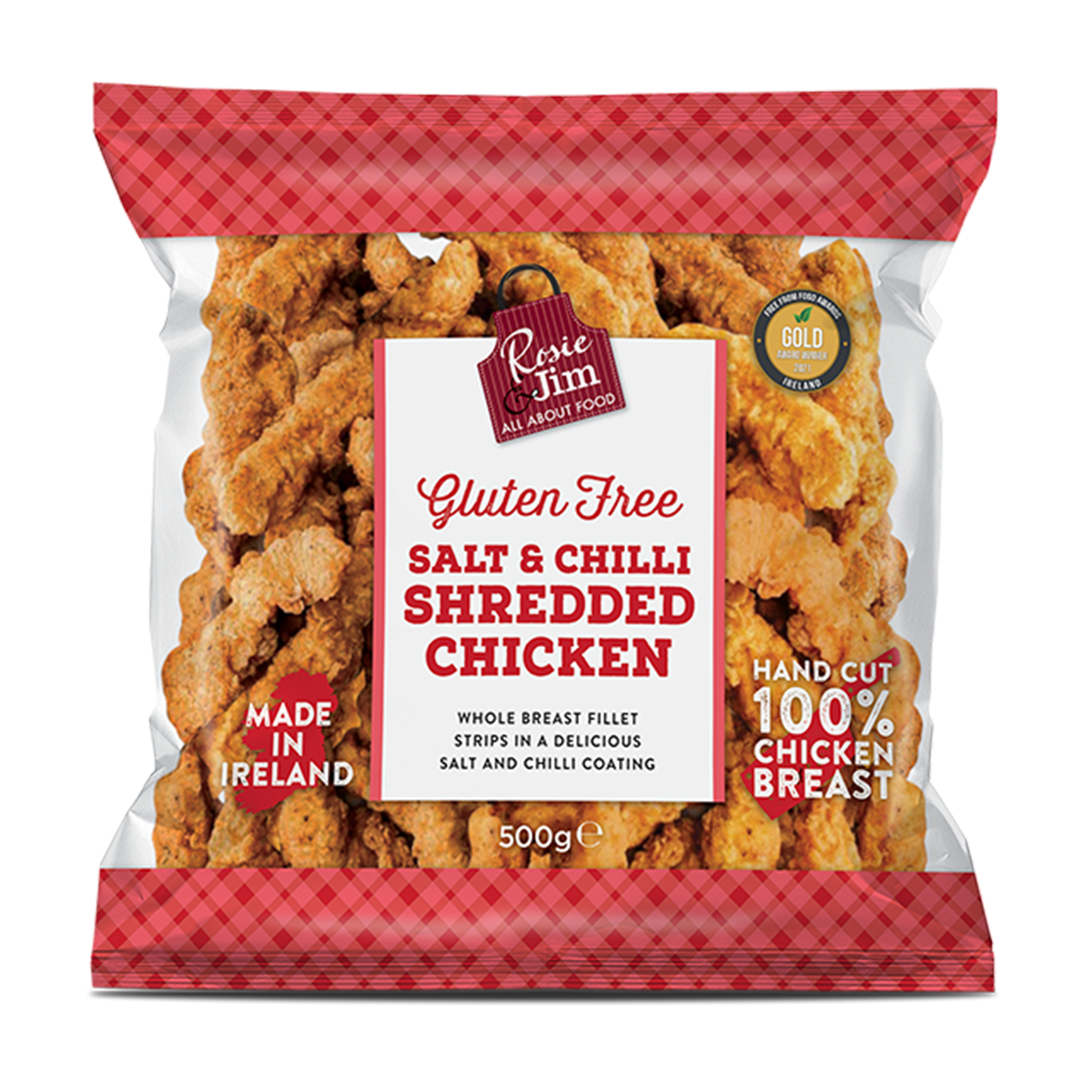 Rosie & Jim Salt/Chilli Shredded Chicken 500gr
