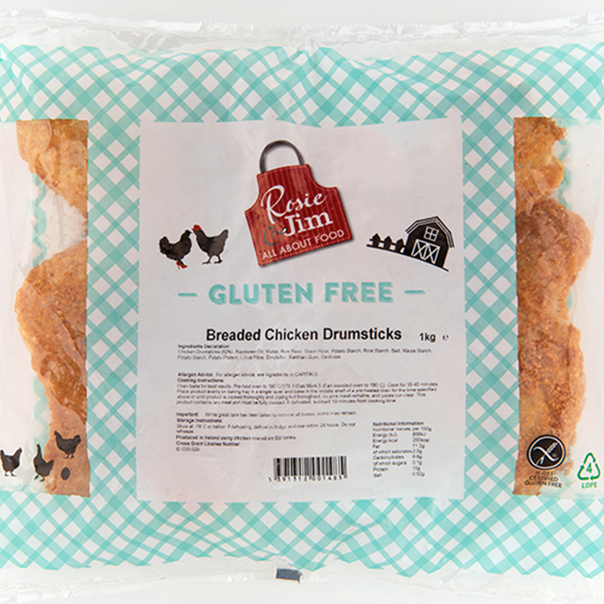 Rosie & Jim Breaded Chicken Drumsticks 1kg