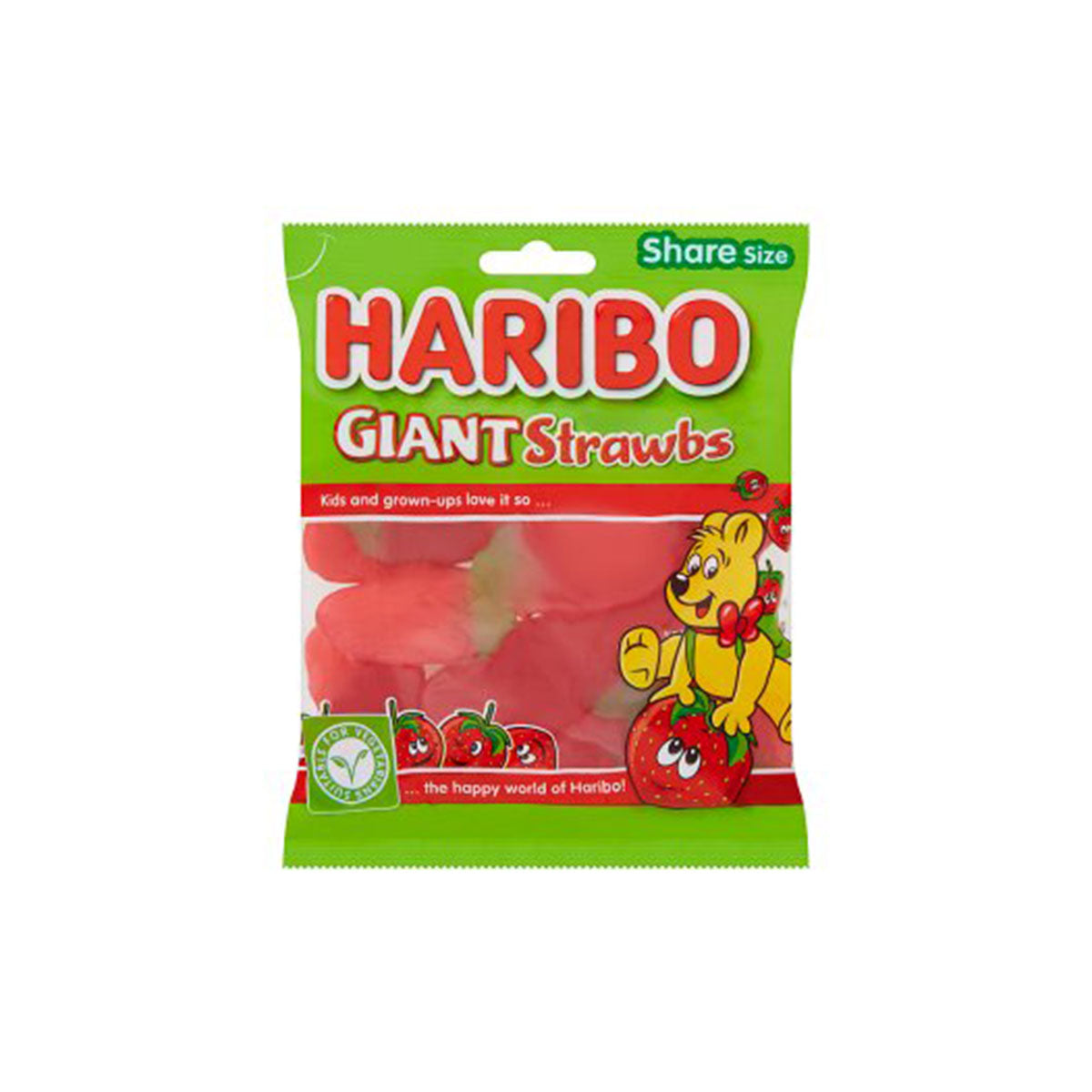 Haribo Bag Giant Strawbs 160gr