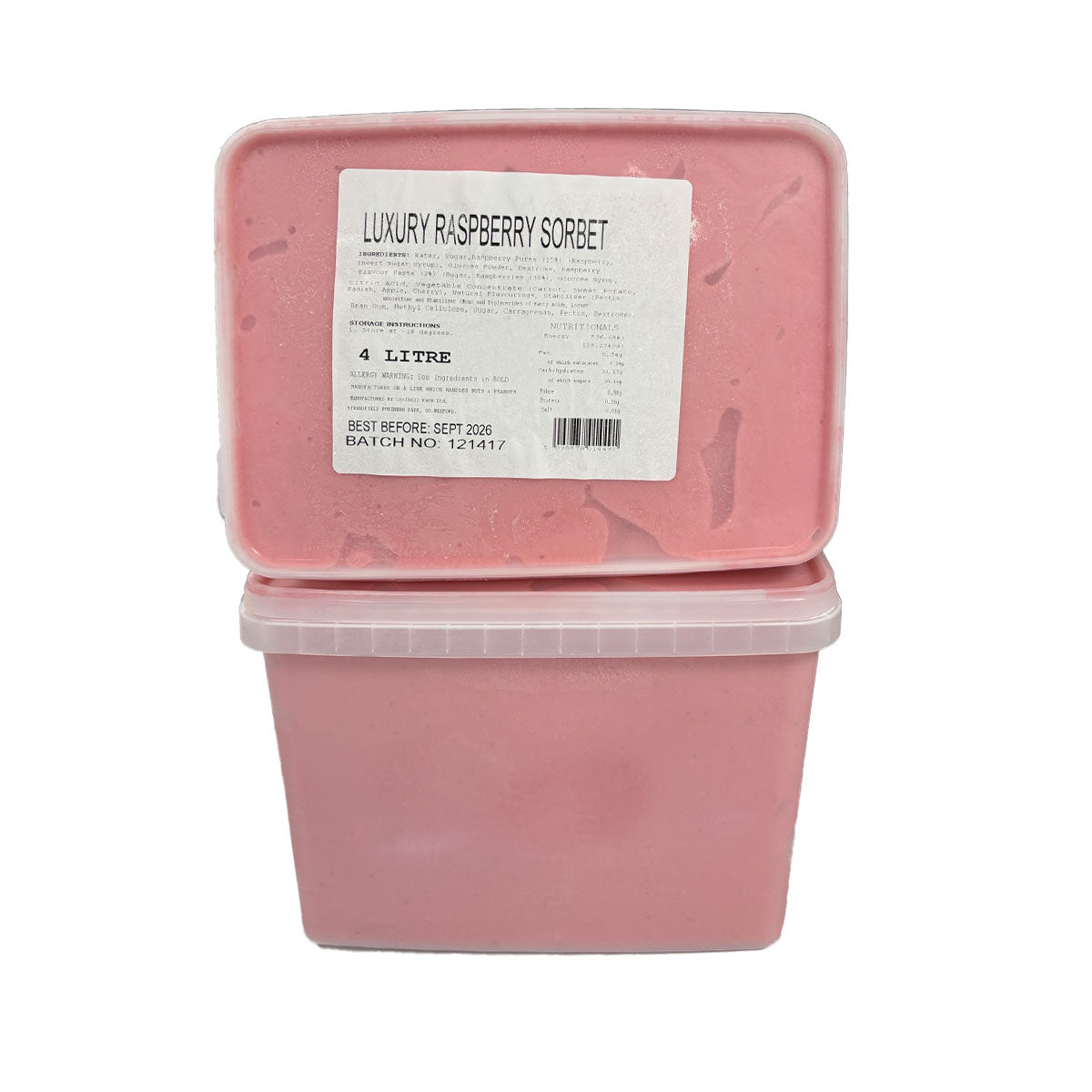 Luxury Raspberry Sorbet 4ltr