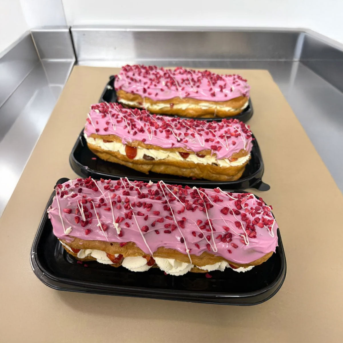 Fresh Cream Strawberry Éclair