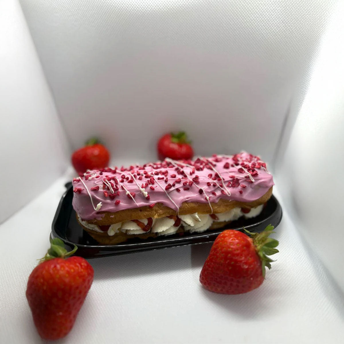 Fresh Cream Strawberry Éclair
