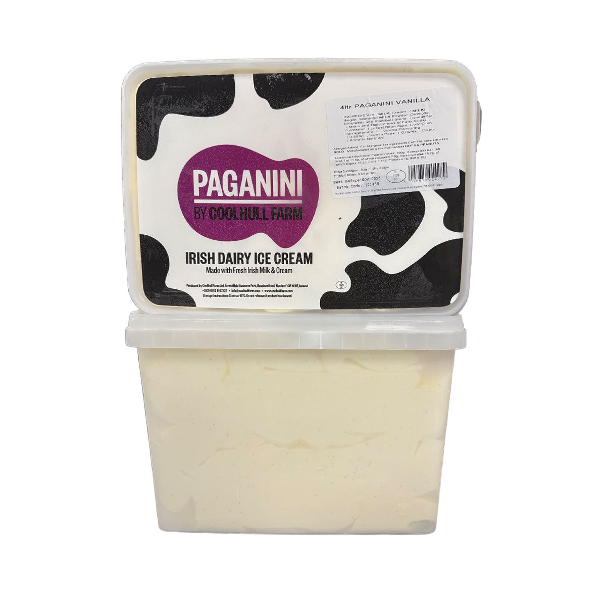 Paganini Vanilla Ice Cream 4ltr