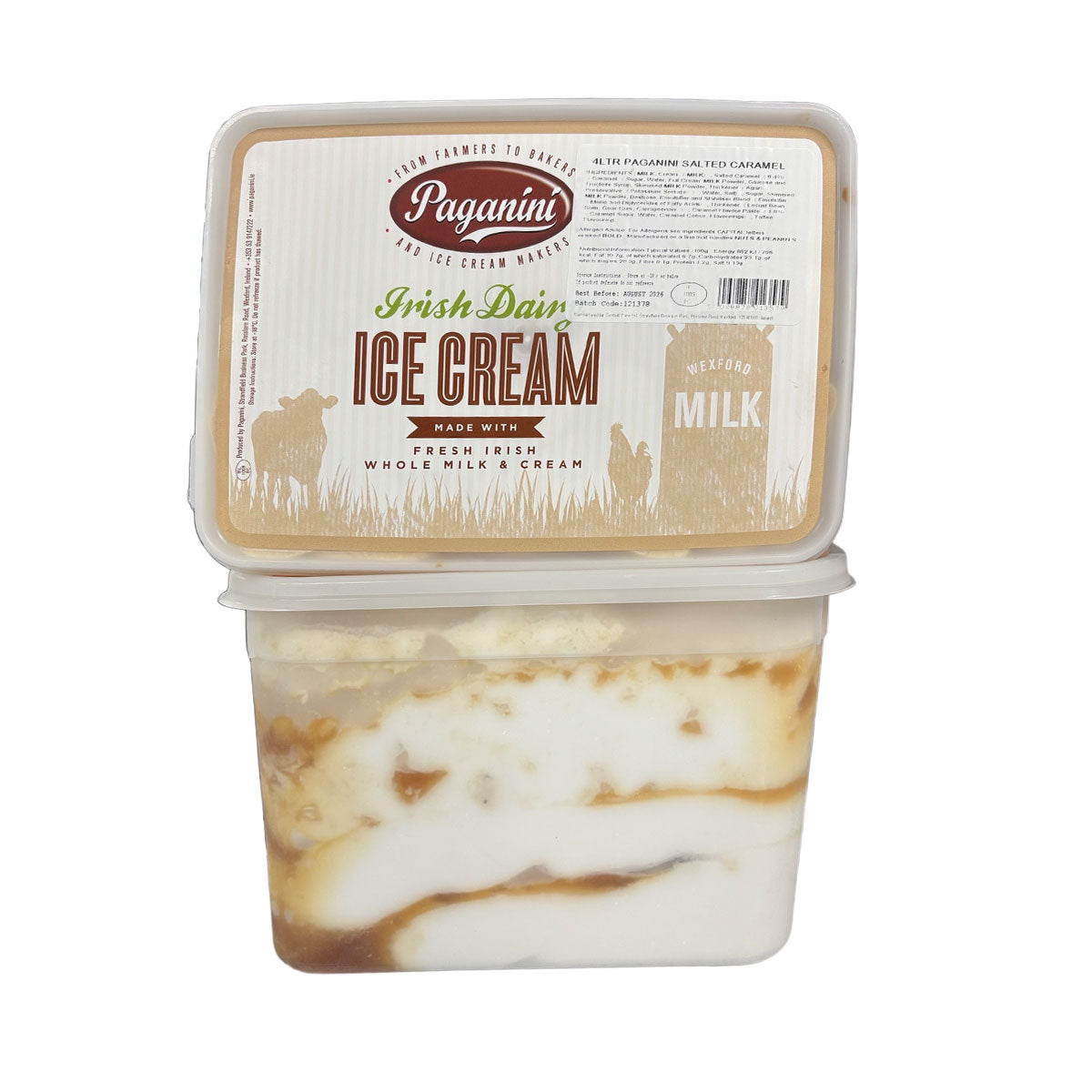 Paganini Salted Cramel Ice Cream 4ltr