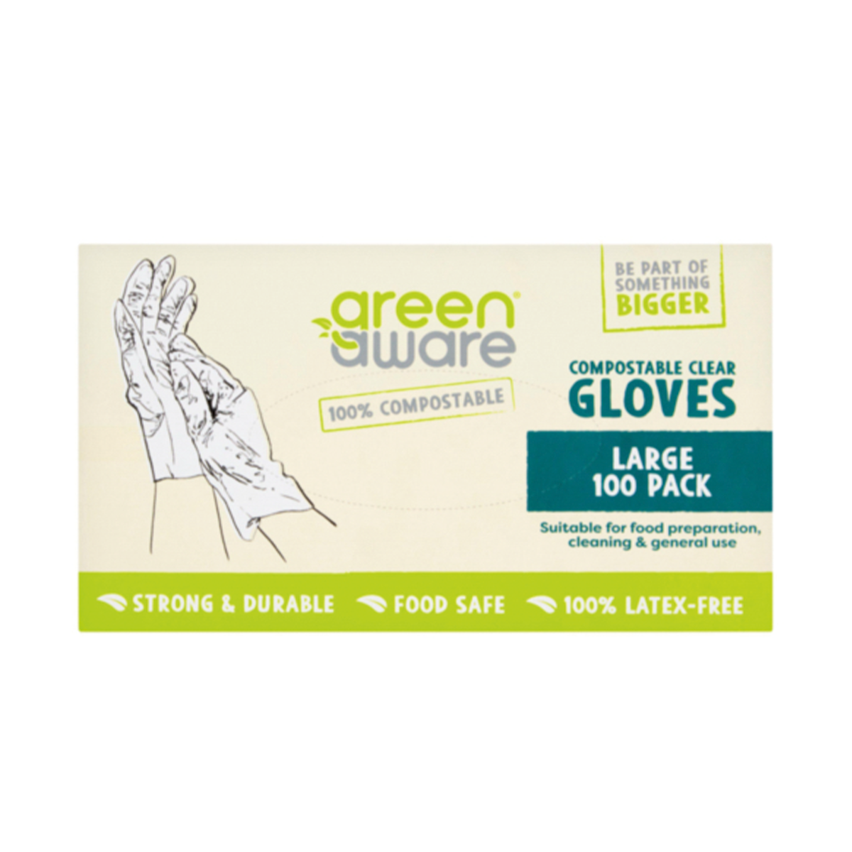 Compostable Gloves Clear Medium Or Large