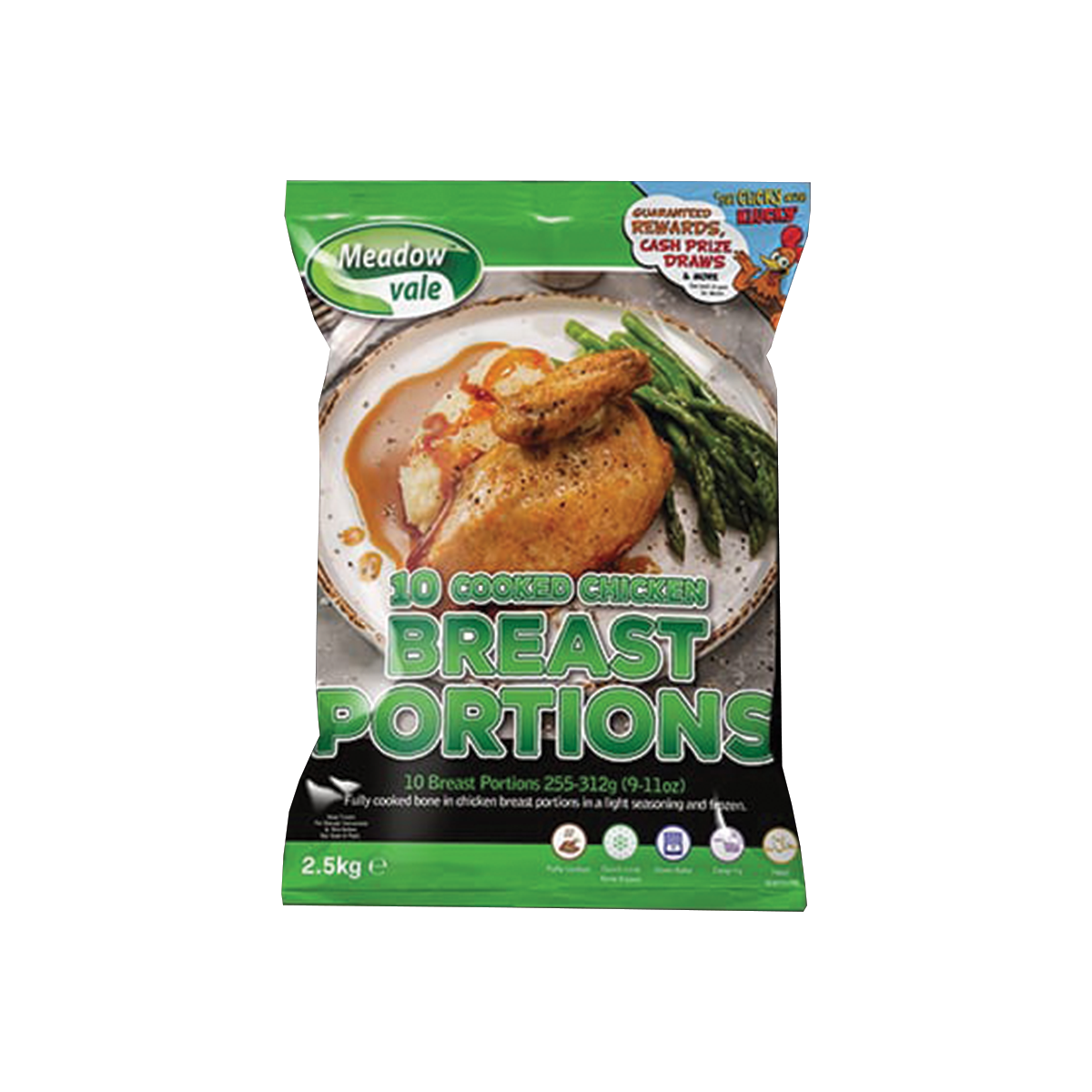 Meadow Vale Cooked Chicken Breast Portions